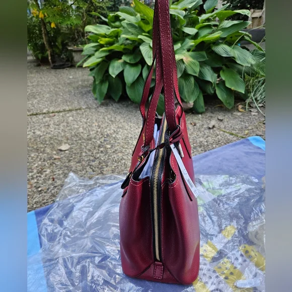 Marc Jacobs The Editor Tote Bag Pebbled Leather Tailored Oversized Cabernet NWT - Picture 6 of 16